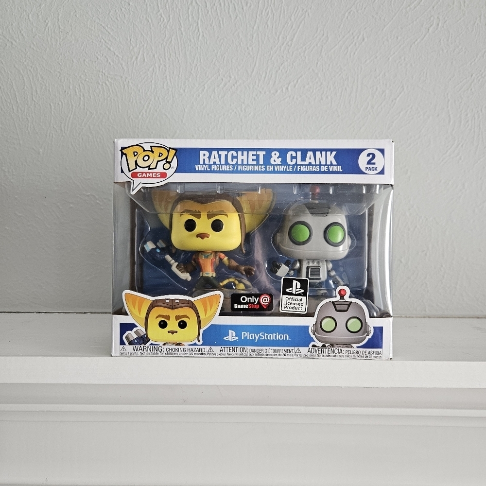 New In Box- Funko Pop! Games X Playstation: Ratchet & Clank 2 Pack